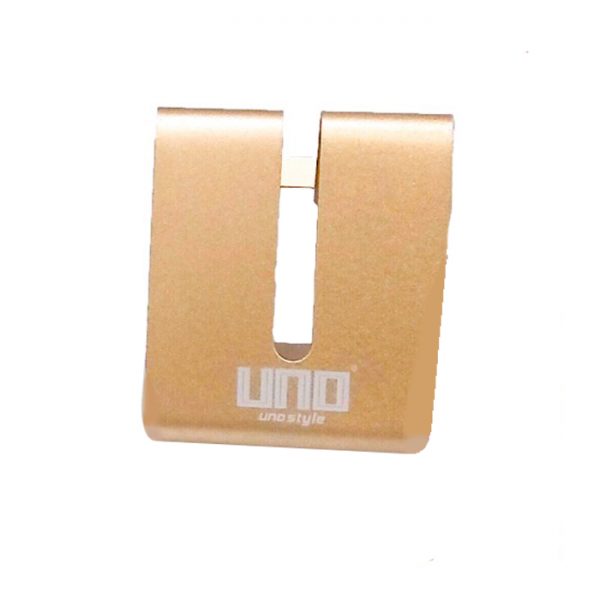 UNO Style Stand Mobile Mate Dudukan Sandaran HP Phone Holder Aluminium - Gold