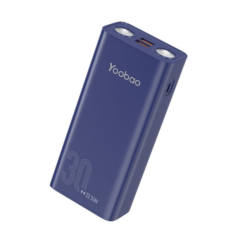 Yoobao L30Q 30000mAh PD 20W Quick Charge Powerbank With Lighting - Blue