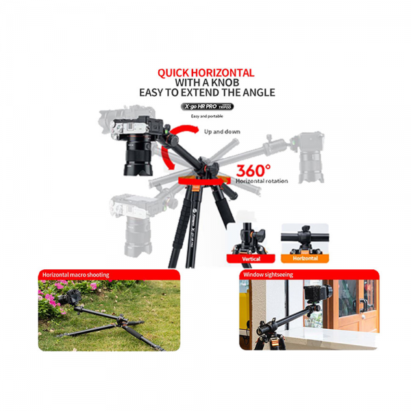 Fotopro X-go HR Pro Tripod Horizontal Aluminium Flat Lay - Image 2
