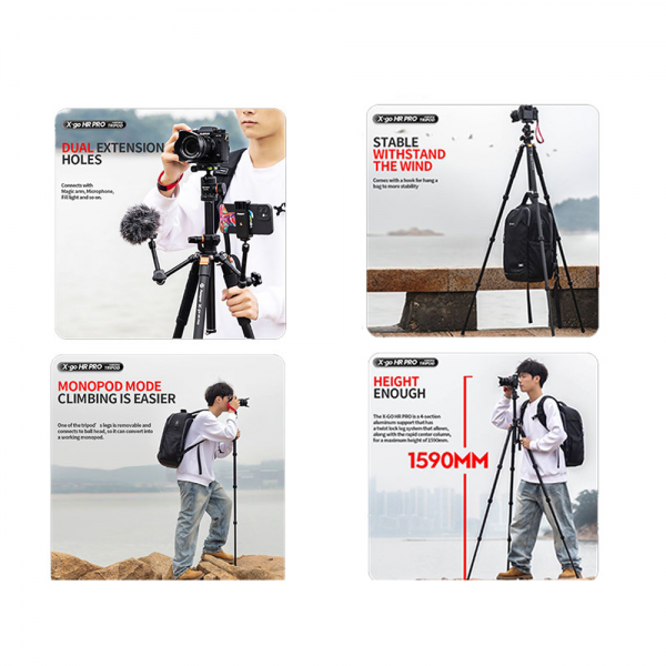 Fotopro X-go HR Pro Tripod Horizontal Aluminium Flat Lay - Image 3