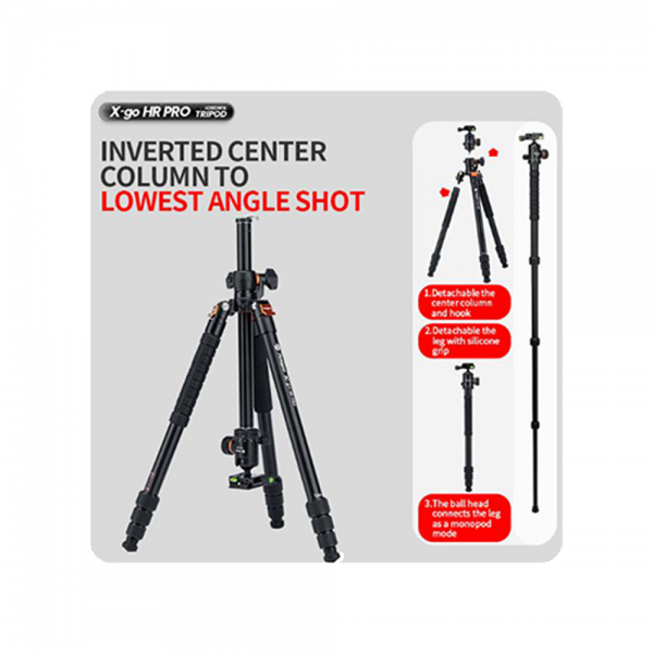 Fotopro X-go HR Pro Tripod Horizontal Aluminium Flat Lay - Image 5