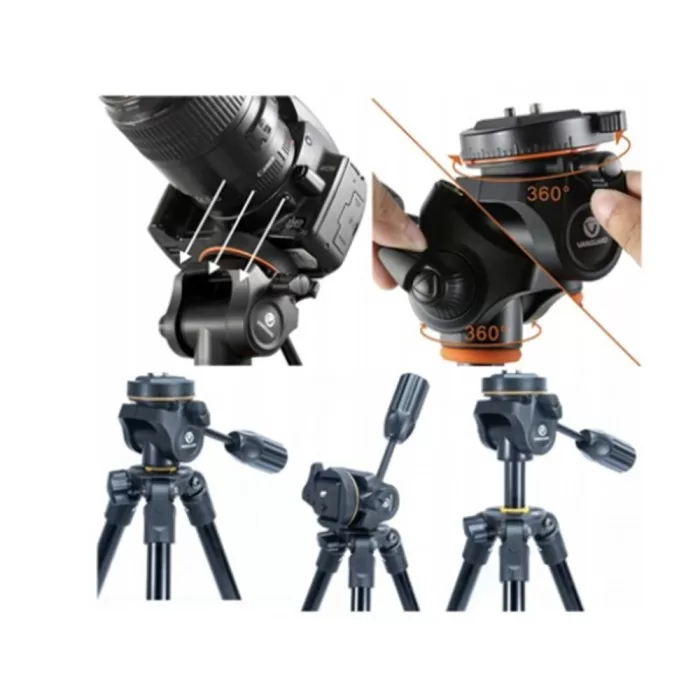 Vanguard Vesta 204AP Aluminium Video Tripod With Pan Head - Image 3