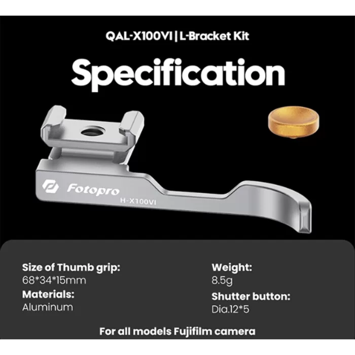 Fotopro L Bracket Kit Cage Thumbs Grip QAL X100VI For Fujifilm X100 VI - Image 5