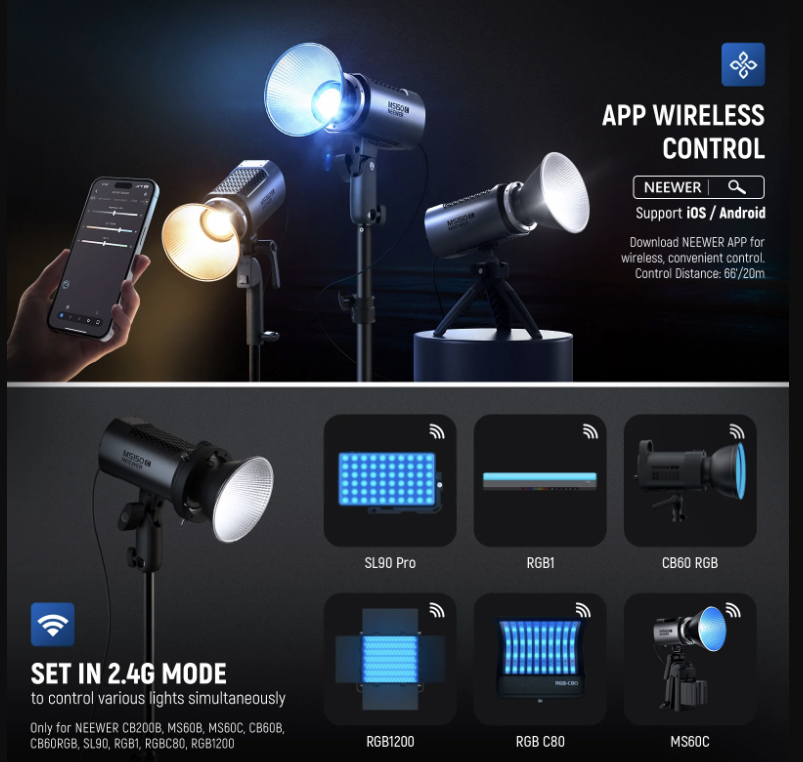 NEEWER MS150C 150W Mini RGB LED Video Light MS-150C Neewer ms150 - Image 7