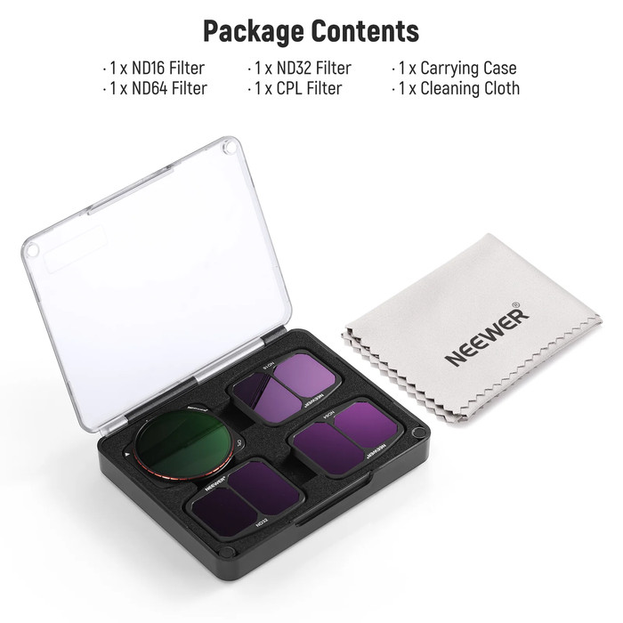 NEEWER Nd Filter Lens Kit Nd16/Nd32/Nd64/Cpl For Dji Air 3 - Image 8