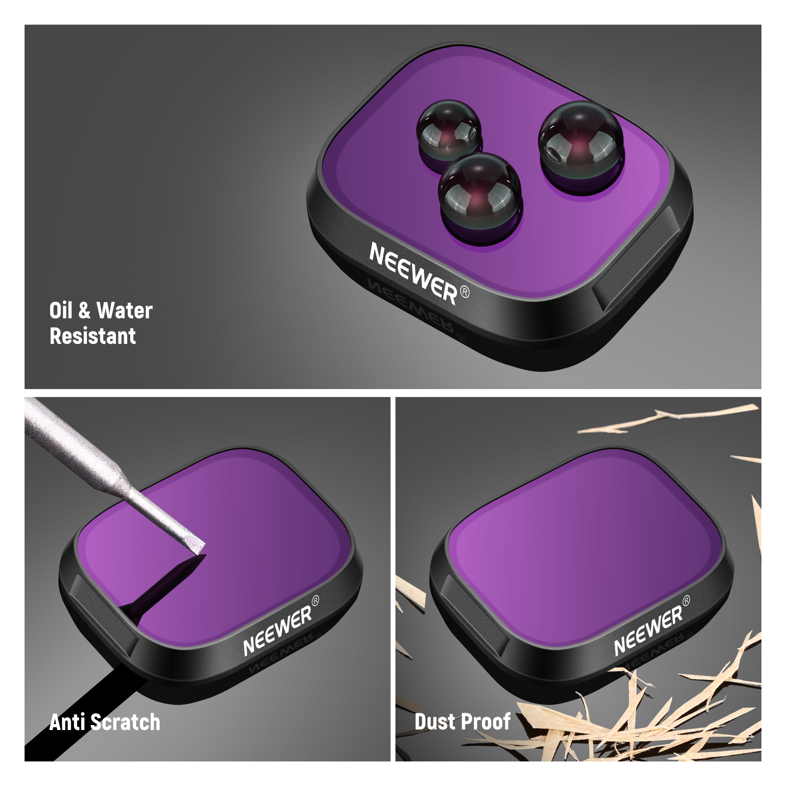 NEEWER Kit ND/UV/CPL/STREAK/LIGHT POLLUTION/8 POINTS Filter Lens For DJI MINI 3 PRO - Image 8