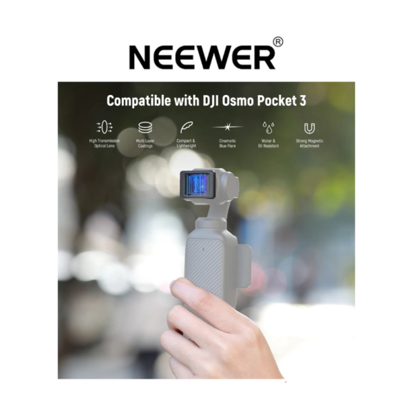 NEEWER 1.2X Blue Anamorphic Magnetic Lens For DJI Osmo Pocket 3 Lensa