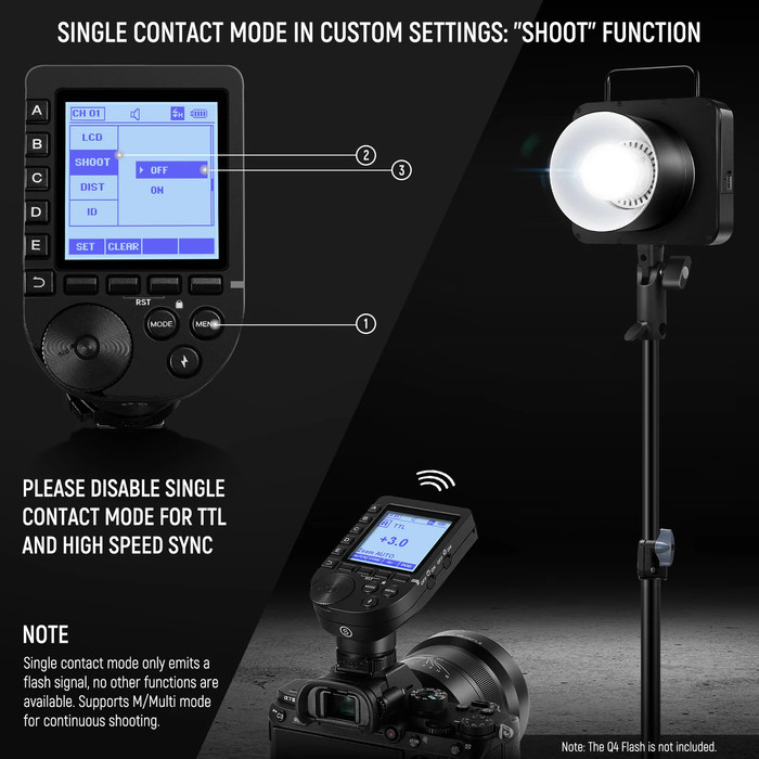 NEEWER QPRO-S TTL Wireless Flash Trigger For Sony Camera - Image 5