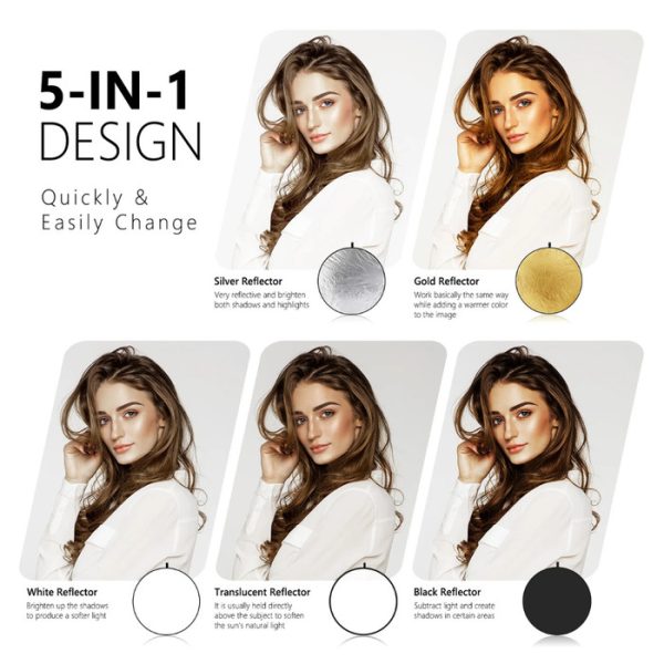 NEEWER Reflector 5 in 1 Light Reflector 110cm - Image 2